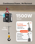 Electric Hoist Winch 500kg 1500W 7.6m Lifting Height Manual Remote
