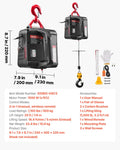 Electric Hoist Winch 500kg 1500W 7.6m Lifting Height Manual Remote