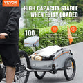 Bike Cargo Trailer 160lbs Load Foldable Universal Hitch Bicycle