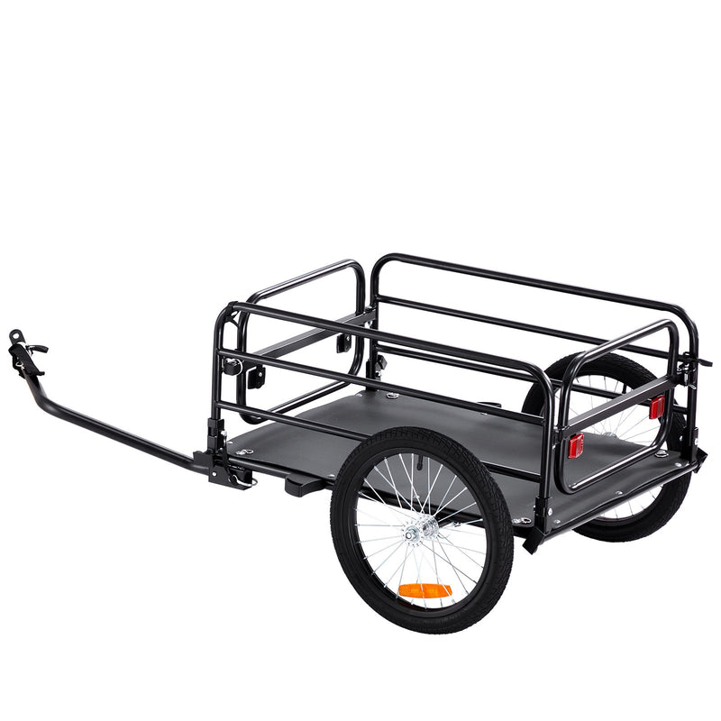 Bike Cargo Trailer 72.5kg Load Foldable Universal Hitch 406mm Wheels