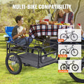 Bike Cargo Trailer 72.5kg Load Foldable Universal Hitch 406mm Wheels