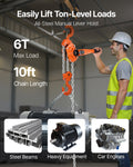 Manual Lever Chain Hoist 6T 6000KG 3M Lift G80 Steel Dual Pawl Brake