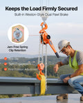 Manual Lever Chain Hoist 6T 6000KG 3M Lift G80 Steel Dual Pawl Brake
