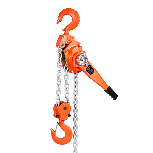 Manual Lever Chain Hoist, 6T 6000KG Capacity Heavy Duty Come Along, 6M Lift G80 Alloy Steel Chain With Dual Pawl Mechanical Brake, 360° Rotating Hooks, for Warehouse Construction Garage