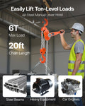 Manual Lever Chain Hoist 6T 6000KG 6M Lift G80 Steel Dual Pawl Brake