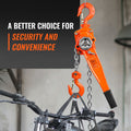 Manual Lever Chain Hoist, 1-1/2 Ton 3300 lbs Capacity 10 FT Come Along, G80 Galvanized Carbon Steel with Weston Double-Pawl Brake,Auto Chain Leading & 360° Rotation Hook, for Garage Factory Dock