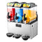 Commercial Frozen Drink Maker 15L Triple Tank Slushy Machine Stainless Steel