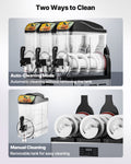 Commercial Frozen Drink Maker 15L Triple Tank Slushy Machine Stainless Steel