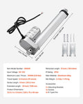 12V Linear Actuator 203.2mm 1000N IP54 Mounting Bracket