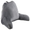 Large Reading Pillow Shredded Memory Foam Grey Velvet 3 Pockets Handle