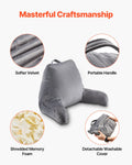 Reading Pillow Standard Memory Foam Washable Cover Bed Rest