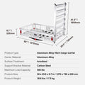 50 x 29.5 x 8.7 in Hitch Cargo Carrier, 500lb Capacity Trailer Hitch Mount Aluminum Cargo Basket with Folding Ramp, Luggage Carrier Rack Fits 2