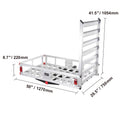 50 x 29.5 x 8.7 in Hitch Cargo Carrier, 500lb Capacity Trailer Hitch Mount Aluminum Cargo Basket with Folding Ramp, Luggage Carrier Rack Fits 2