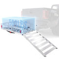 50 x 29.5 x 8.7 in Hitch Cargo Carrier, 500lb Capacity Trailer Hitch Mount Aluminum Cargo Basket with Folding Ramp, Luggage Carrier Rack Fits 2