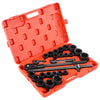 Impact Socket Set 3/4 Inches 27 Piece SAE 7/8 to 2 Inches and Metric 22 to 50 mm