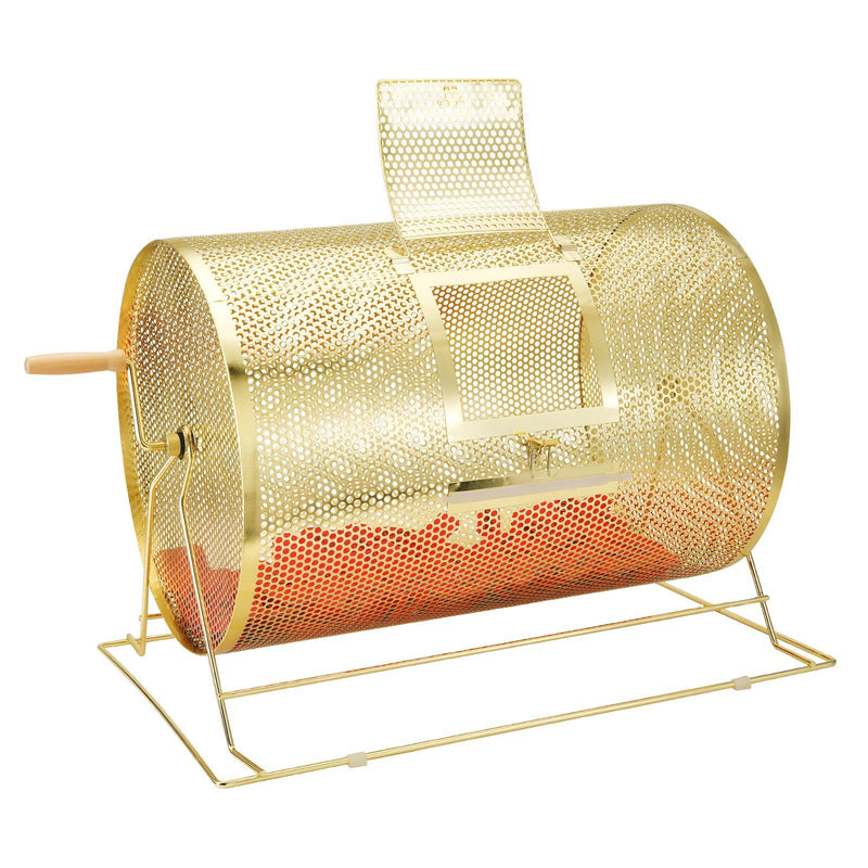 Raffle Drum 14.8x21.26 Brass Plated Metal Spinning Cage 10000 Tickets