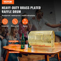 Raffle Drum 14.8x21.26 Brass Plated Metal Spinning Cage 10000 Tickets