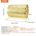 Raffle Drum 14.8x21.26 Brass Plated Metal Spinning Cage 10000 Tickets