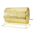 Raffle Drum 14.8x21.26 Brass Plated Metal Spinning Cage 10000 Tickets