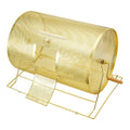 Raffle Drum 14.8x21.26 Brass Plated Metal Spinning Cage 10000 Tickets