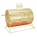 Raffle Drum 14.8x21.26 Brass Plated Metal Spinning Cage 10000 Tickets