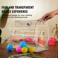 Acrylic Raffle Drum, Holds 5000 Tickets or 200 Raffle Balls, Professional Raffle Ticket Spinning Cage with 2 Keys, Transparent Lottery Spinning Drawing, Raffle Ticket Box for Lottery Games Bingo