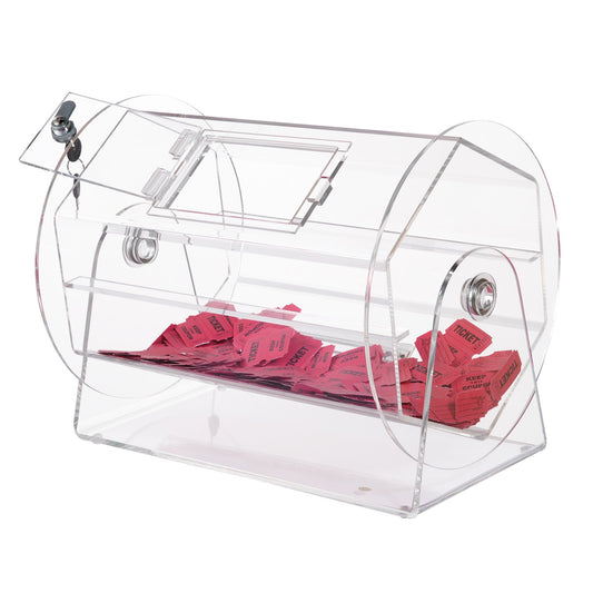 Acrylic Raffle Drum 5000 Tickets 200 Balls Lottery Drawing Cage