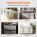10 Pack Cabinet Pulls, 3in / 76mm Center to Center Slim Square Kitchen Cabinet Drawer, Stainless Steel Modern Kitchen Cupboard Door Handles for Kitchen Bathroom Bar Hardware Matte Black