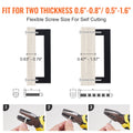 10x Cabinet Pulls 76mm Stainless Steel Matte Black Square Kitchen