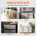 30 Pack Cabinet Pulls 76mm Matte Black Stainless Steel Kitchen