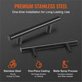 30 Pack Cabinet Pulls 76mm Stainless Steel Matte Black