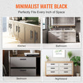 30 Pack Cabinet Pulls 76mm Stainless Steel Matte Black