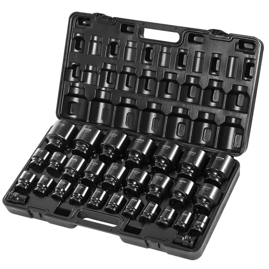Impact Socket Set 3/4" 29pc 6-Point SAE 2-1/2" Drive Sockets