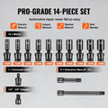 360 Swivel Impact Sockets Set 14pc 6-Point 3/8in Drive
