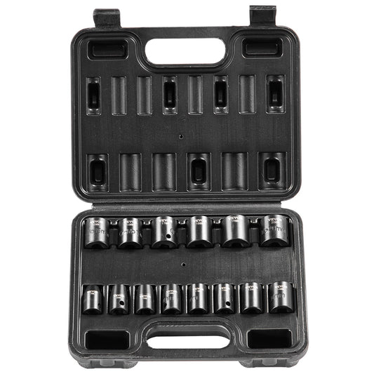 3/8" Drive Impact Socket Set 14pce Metric 7-20mm Shallow