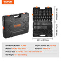 Impact Sockets Set 130PCS 6-Point 3/8