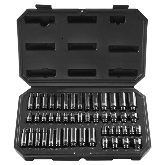 Impact Sockets Set 48pc 1/4" Drive 6-Point Bit Ratchet Kit
