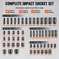 Impact Sockets Set 59pcs 6-Point 3/8