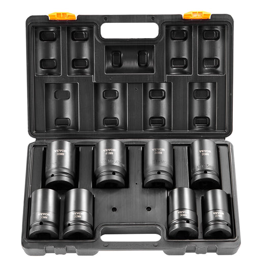 Impact Sockets Set 8pcs 6-Point 1" Drive Ratchet Tool Kit