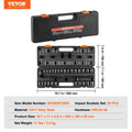 Impact Sockets Set 29pcs 6-Point 3/8in Drive Ratchet Kit