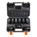 VEVOR Impact Sockets Set 9pcs 1/2in 6-Point Metric Ratchet
