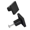 Cabinet Knobs, 10 Pack, 30 mm Black Zinc Alloy Drawer Pulls & Door Handles, Square Kitchen Solid Knobs Dresser Handles, Cupboard Hardware with Screws for Kitchen Bathroom Closet Cabinets Drawers