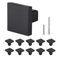 Cabinet Knobs 10 Pack 30mm Black Zinc Alloy Drawer Pulls