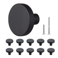 10 Pack 32mm Black Zinc Alloy Cabinet Knobs Drawer Pulls Handles