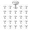 Cabinet Knobs 25 Pack 28mm Zinc Alloy Drawer Pulls Nickel