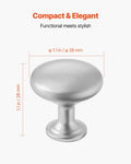 Cabinet Knobs 25 Pack 28mm Zinc Alloy Drawer Pulls Nickel