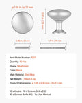 Cabinet Knobs 25 Pack 28mm Zinc Alloy Drawer Pulls Nickel