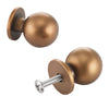 Cabinet Knobs, 12 Pack, 25 mm Zinc Alloy Drawer Pulls Door Handles, Round Kitchen Dresser Solid Knobs Cupboard Hardware with Screws for Bathroom Closet Cabinets Drawers, Antique Brass Color
