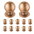 Cabinet Knobs 12 Pack 25mm Zinc Alloy Drawer Pulls Antique Brass