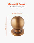 Cabinet Knobs 12 Pack 25mm Zinc Alloy Drawer Pulls Antique Brass